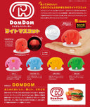 Set featuring five colorful elephant-shaped light toys in red, pink, blue, yellow, and green, with Japanese text and product details on a white background.