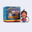 Bob's Burgers vinyl keychain with packaging on a white background