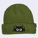 Giant Robot - Embroidered Knit Big Boss Beanie (Olive Green)