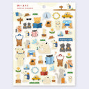 Collection of bear-themed stickers with various poses and accessories on a white background.