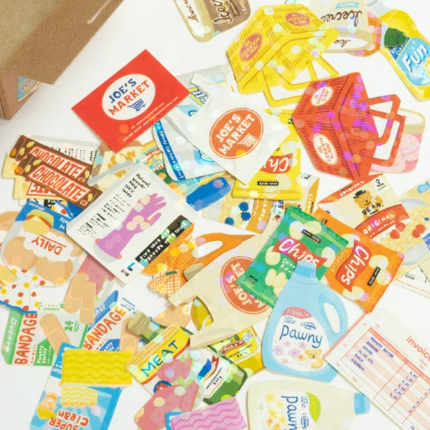 Miniature Shipping Box Flake Sticker Set - Fish – Saiko Stationery