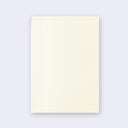 Cream-colored notebook with grid patterned binding and "MD paper" branding on the side.