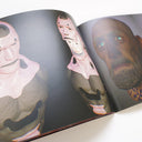 Open 2 page spread from MHZine005 of digital sculpts of old men, seen from the chest up or the shoulder up.