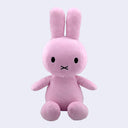 Fluffy plush of Miffy, in a pink coloring.