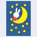 Miffy Postcard - Night Sky Moon & Stars (Blue)