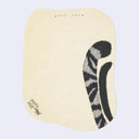 Postcard with a stylized cat tail design on a light purple background