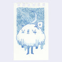 Illustration of an anthropomorphized cloud character with a crescent moon atop its head.