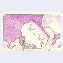 Illustration of an anthropomorphized flower swaying in the wind.