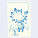 Illustration of an anthropomorphized sun character looking down sadly at a dropped ice cream.