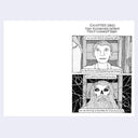 1 page excerpt of black and white panel comics - telling the story of a boy having Passover seder with his family.