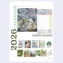 2026 calendar with artistic illustrations on a white background
