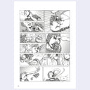 Comic strip with multiple panels showing a sequence of events.