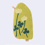 Rabbit w/ Clovers Zip Pouch/Bag (Green)