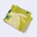 Rabbit w/ Clover Square Handkerchief (Green)