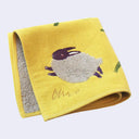 Fluffy Rabbit w/ Dandelions Square Towel/Handkerchief (Yellow)