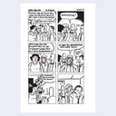 A black-and-white comic strip page with multiple panels, handwritten text, and a date at the top right, shown centered on a light gray background.