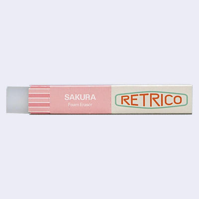 Sakura Retrico foam eraser on a white background