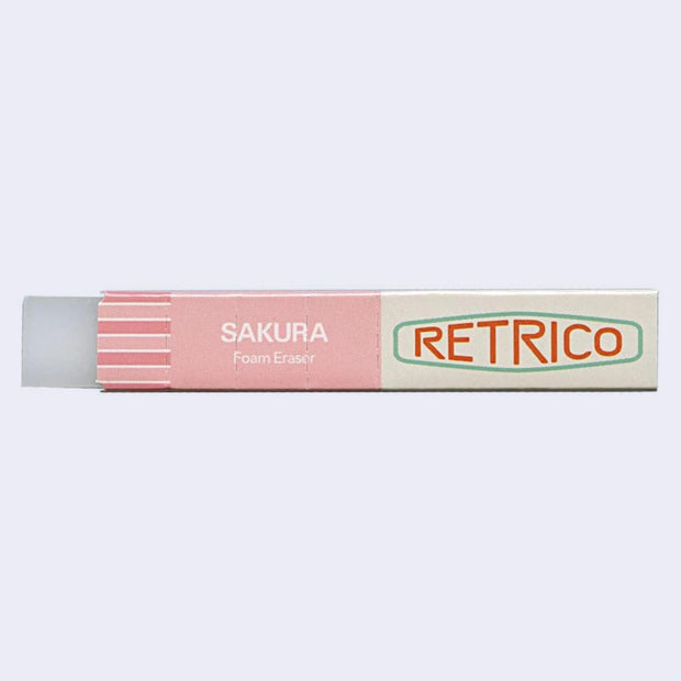 Sakura Retrico foam eraser on a white background