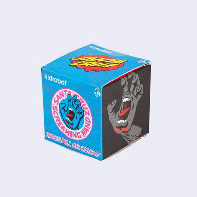 Small blind box for a screaming hand zipper pull keychain.