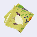 Fluffy Sheep w/ Mountains Square Towel/Handkerchief (Yellow)