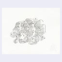 Graphite illustration of a group of kids standing around a shiny object illuminating them.