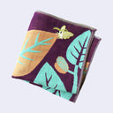 Silkworm Moth w/ Plants Square Handkerchief (Purple)
