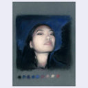 Artistic depiction of a woman's portrait at night.