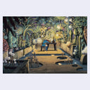 Postcard example, featuring a whimsical scene from a Studio Ghibli movie.