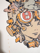 Katsuya Terada - "Hot Pot Girl + Gary the Cat" Risograph (Cream Paper)
