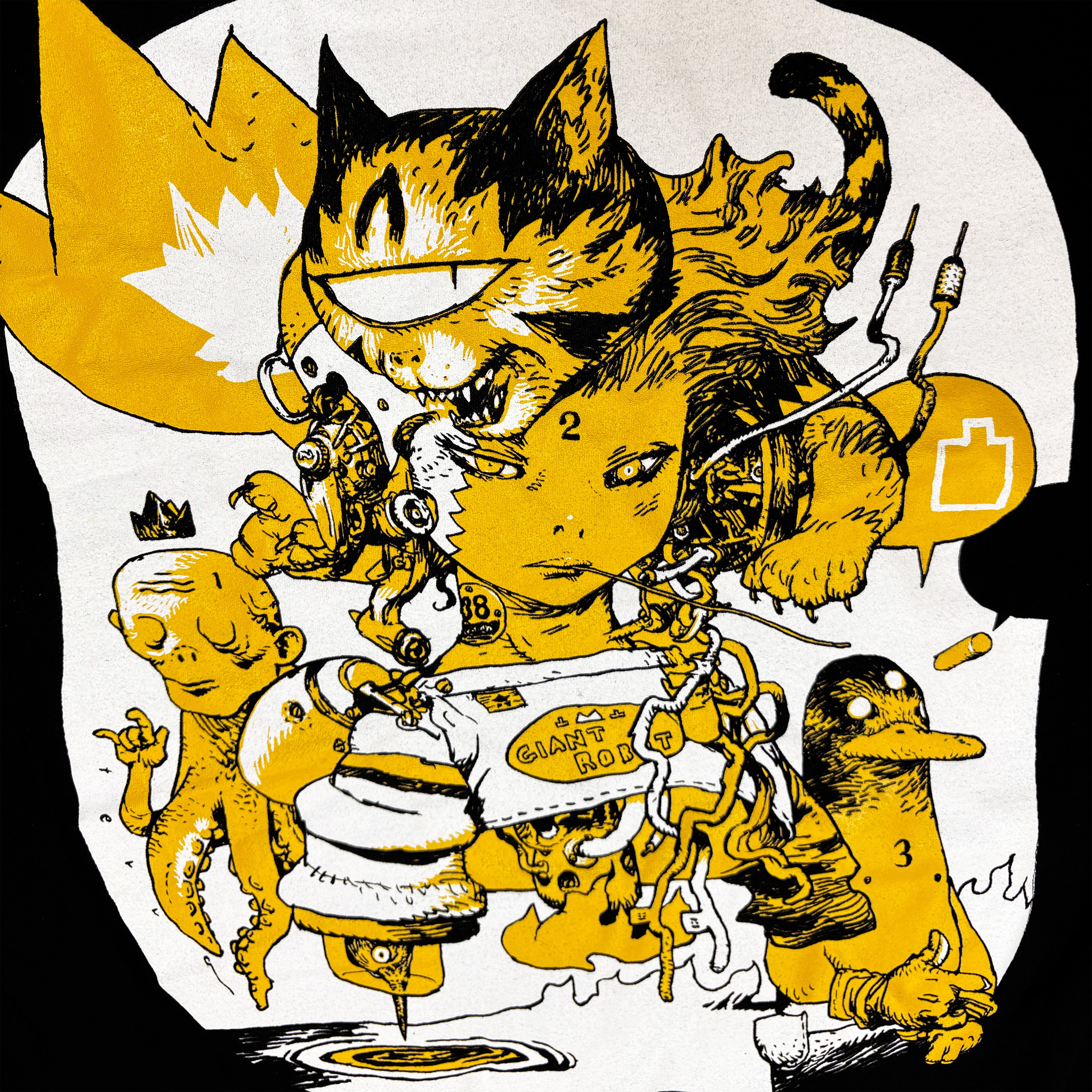 Katsuya Terada x Giant Robot - 2026 T-shirt (Black & Yellow