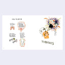 Illustrated guide on 'How to Just Be' with various symbols and text on a white background.