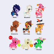 9 different designs of Unicorn figures from tokidoki's After Dark series 4 blind box. Options can be read in product description.