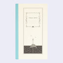 A cream-colored notepad with a light blue spine band, featuring a lighthouse illustration over dark gray water on the cover, with the text 'TODAI NOTE' at the top.
