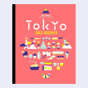 Book cover of 'Tokyo Cult Recipes' with illustrations on a pink background