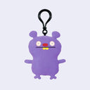 Purple plush clip on keychain of Trunko from Uglydolls.