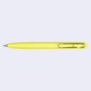Yellow pen on a light gray background