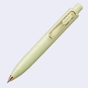 Light green-colored pen with gold accents on a light gray background