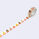 Decorative tape with cartoon character design on a white background