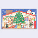 Merry Christmas 3D House Greeting Card (Blue Envelope)