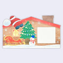 Merry Christmas 3D House Greeting Card (Blue Envelope)
