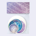 Sticker pack featuring 5 different celestial themed stickers designed by Yoskay Yamamoto.