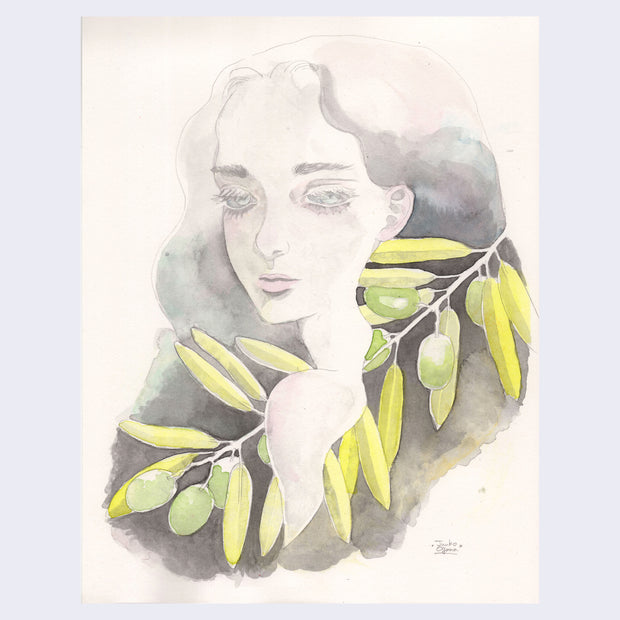 Extended Hands - Junko Ogawa - "Gansai Sketch Olive"