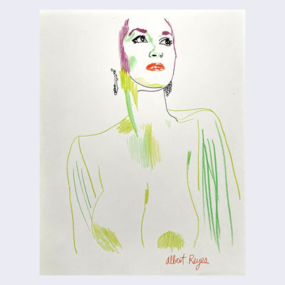 Rakugaki 3 - Albert Reyes - #132 - "Female with Green"