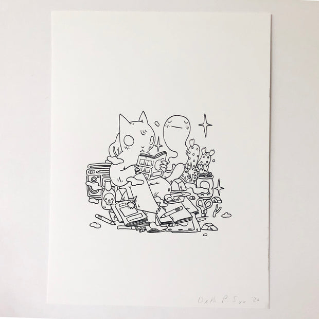 Rakugaki 2 - Deth P Sun - Cat Reading #376