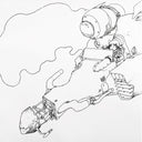 Katsuya Terada - Live Drawing A - December 2019 - (Dragon Girl Exhibition)