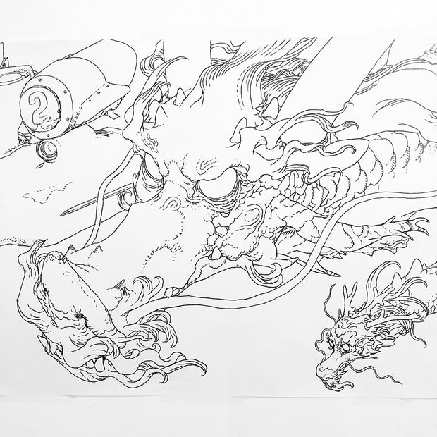 Katsuya Terada - Live Drawing A - December 2019 - (Dragon Girl Exhibition)