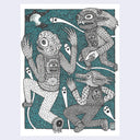 Rakugaki 4 - Theo Ellsworth - "3 Monsters and Five Ghosts in the Clouds With the Moon"