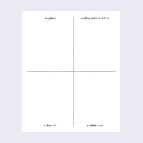 Page divided into 4 quadrants, with a drawing prompt at the top of each section.