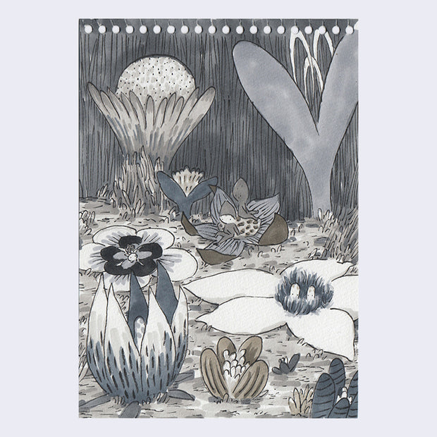 Rakugaki 3 - Jen Tong - #65 - "Friends and Flowers"