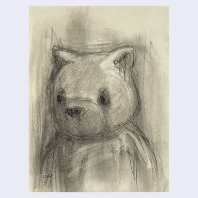 Luke Chueh - More Drawings - Untitled (Bear Sketch with Highlights)